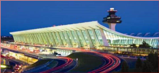Dulles Main Termina viewed from Northwest Washington Airports Authority
