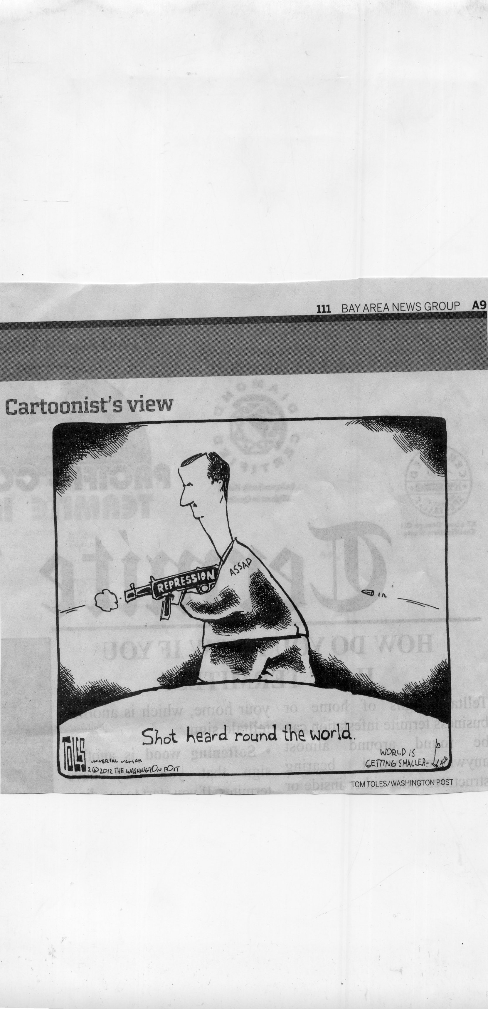 Cartoon inciting to Violence against President Asad